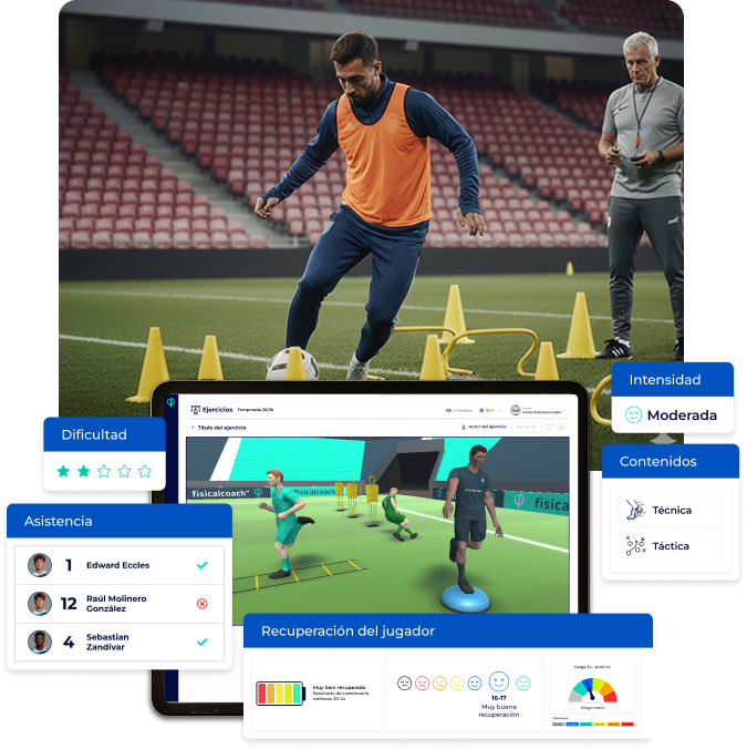 Fútbol Ejercicios, sesiones
y recuperación del Esfuerzo